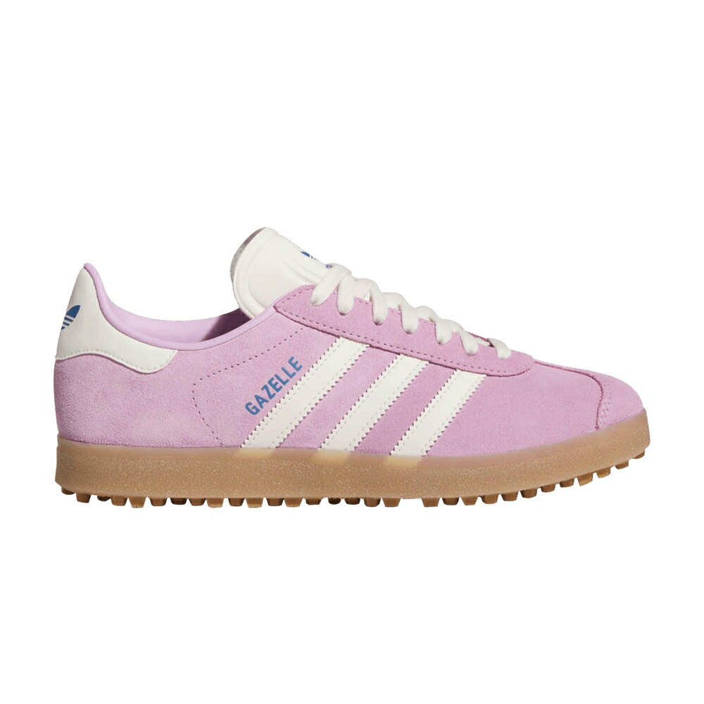 アディダス ガゼル ゴルフ 白いこと 白いこと 青碧 青碧 \u0027BLISS LILAC\u0027 スニーカー レディース ADIDAS WMNS GAZELLE SPIKELESS GOLF / BLISS LILAC CHALK WHITE BLUE