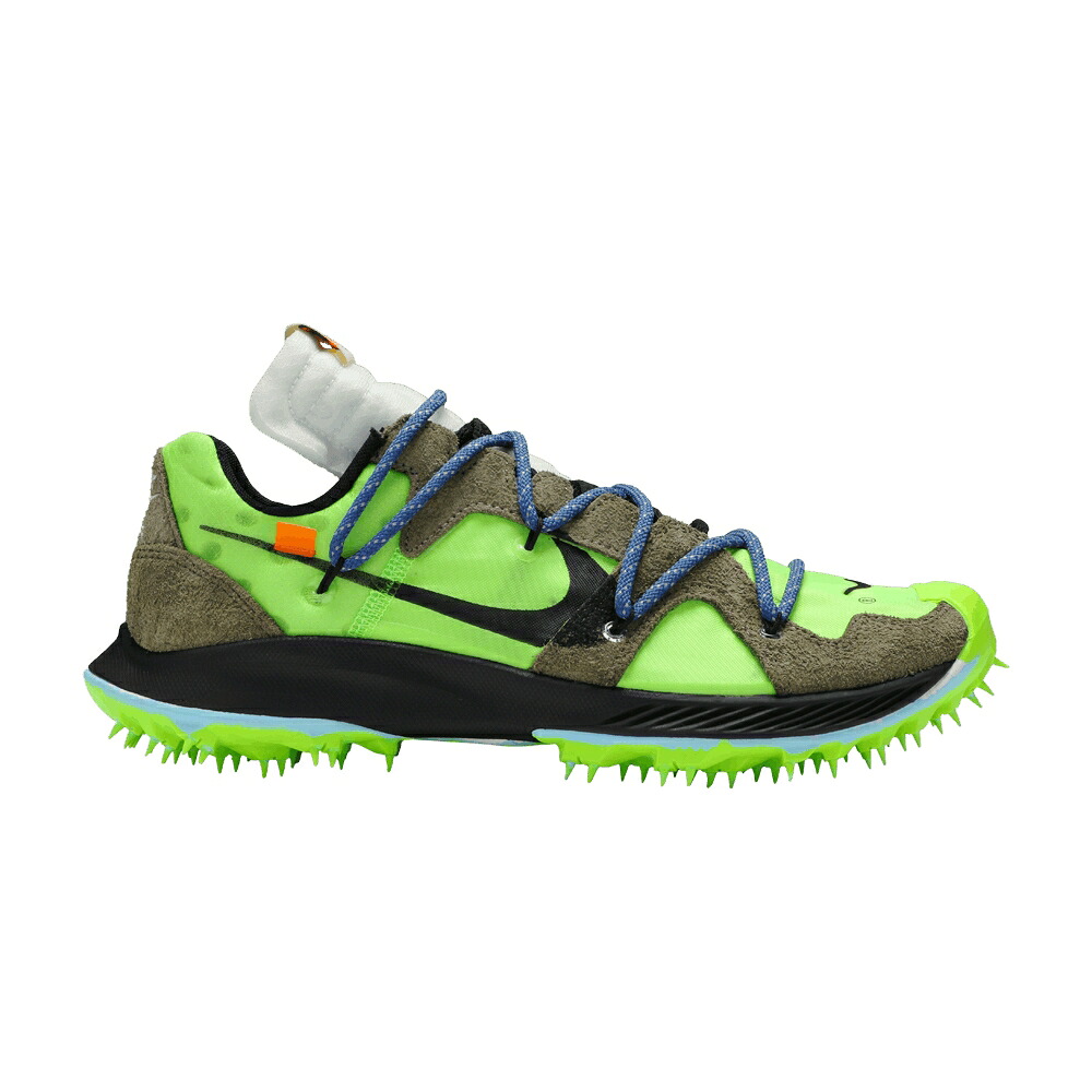 ナイキ 象牙色 望遠レンズ 緑 緑であること しろがね色 しろがね色 \u0027ATHLETE GREEN\u0027 スニーカー レディース NIKE OFF-WHITE X WMNS AIR ZOOM TERRA KIGER 5 IN PROGRESS - ELECTRIC / ELECTRIC GREEN METALLIC SILVER