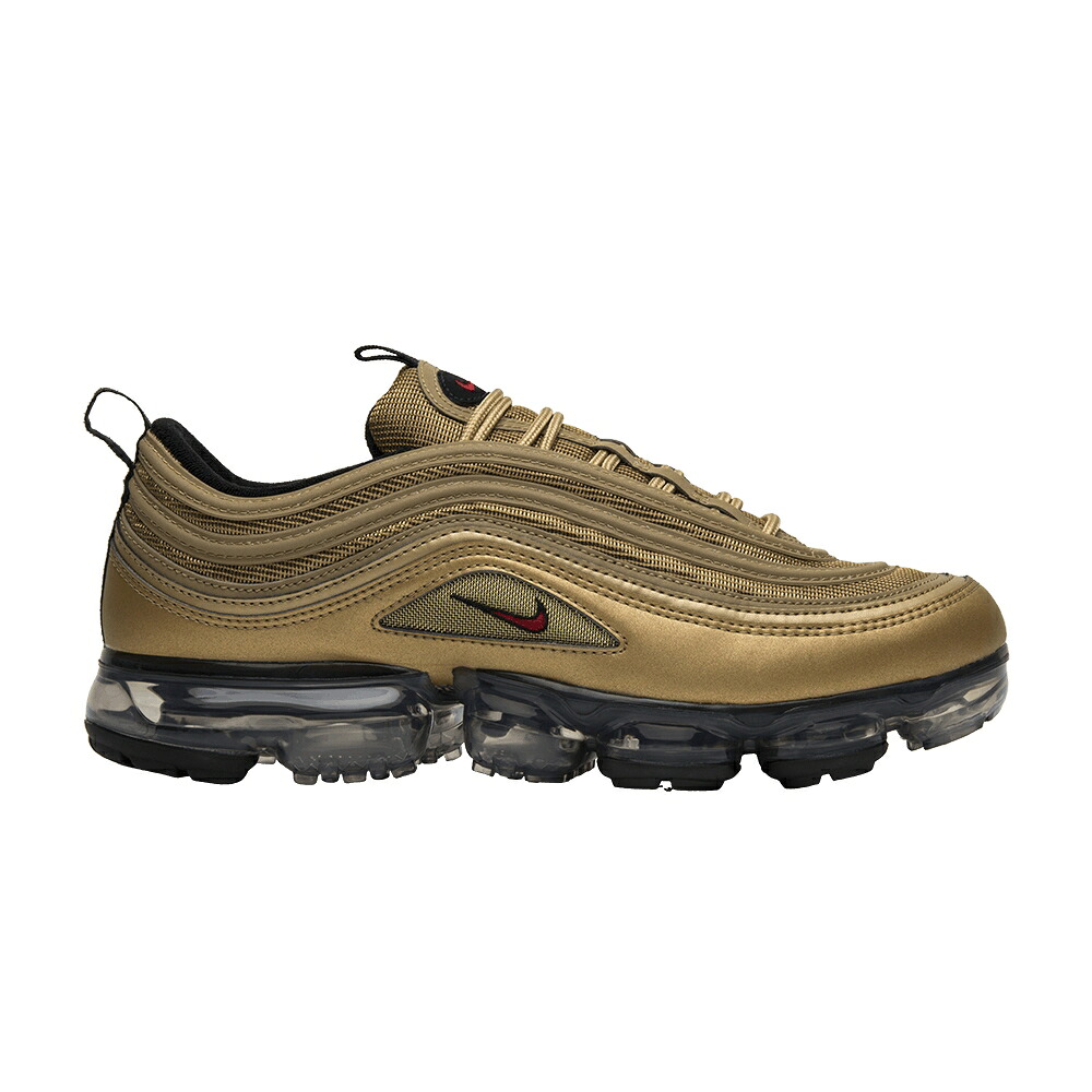 ナイキ ゴールド 赤 レッド 黒色 ブラック エアヴェイパーマックス 'METALLIC GOLD' スニーカー メンズ NIKE AIR VAPORMAX 97 / METALLIC GOLD VARSITY RED BLACK