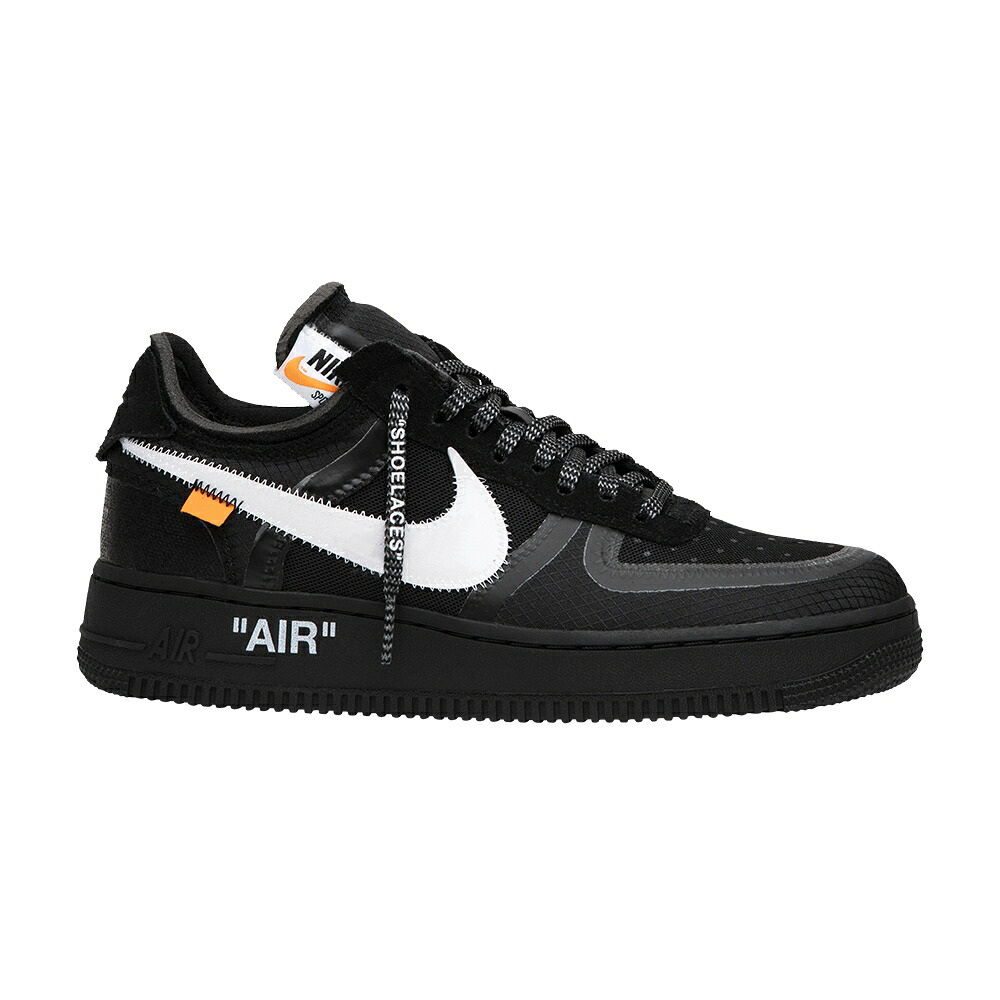 ナイキ 象牙色 黒いこと 黒いこと 白いこと 白いこと 空軍 \u0027BLACK\u0027 スニーカー メンズ NIKE OFF-WHITE X AIR FORCE 1 LOW / BLACK WHITE CONE BLACK