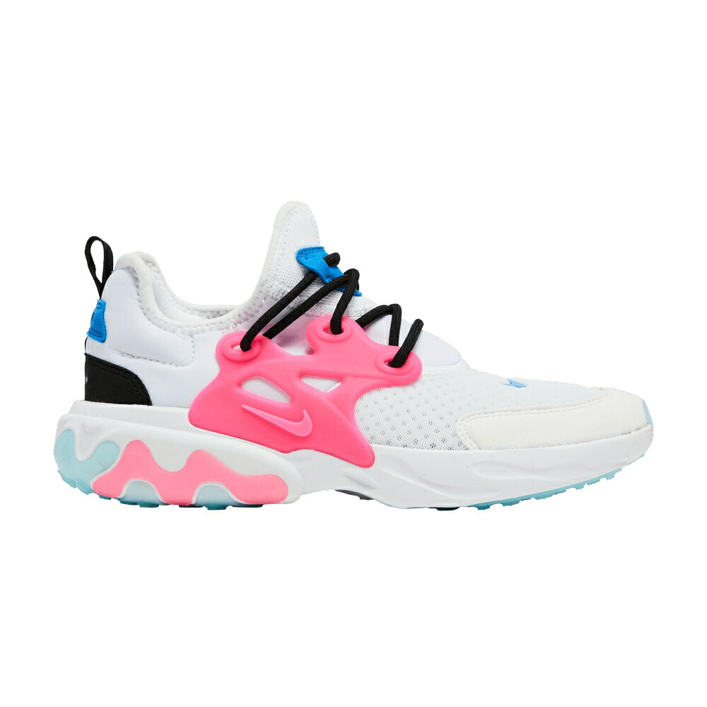 ナイキ リアクト プレスト 白色 ホワイト ピンク 青色 ブルー リアクトプレスト WHITE PINK ジュニア キッズ NIKE REACT PRESTO GS HYPER / WHITE HYPER PINK PHOTO BLUE ベビー マタニティ スニーカー