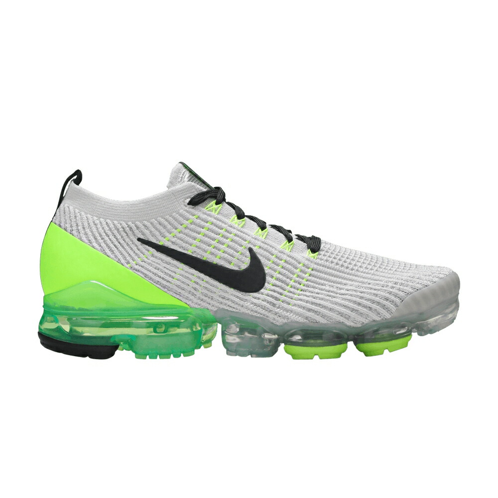 ナイキ フライニット 灰色 グレー 緑 グリーン 白色 ホワイト エアヴェイパーマックス 'ELECTRIC GREEN' スニーカー メンズ NIKE AIR VAPORMAX FLYKNIT 3 / VAST GREY ELECTRIC GREEN WHITE