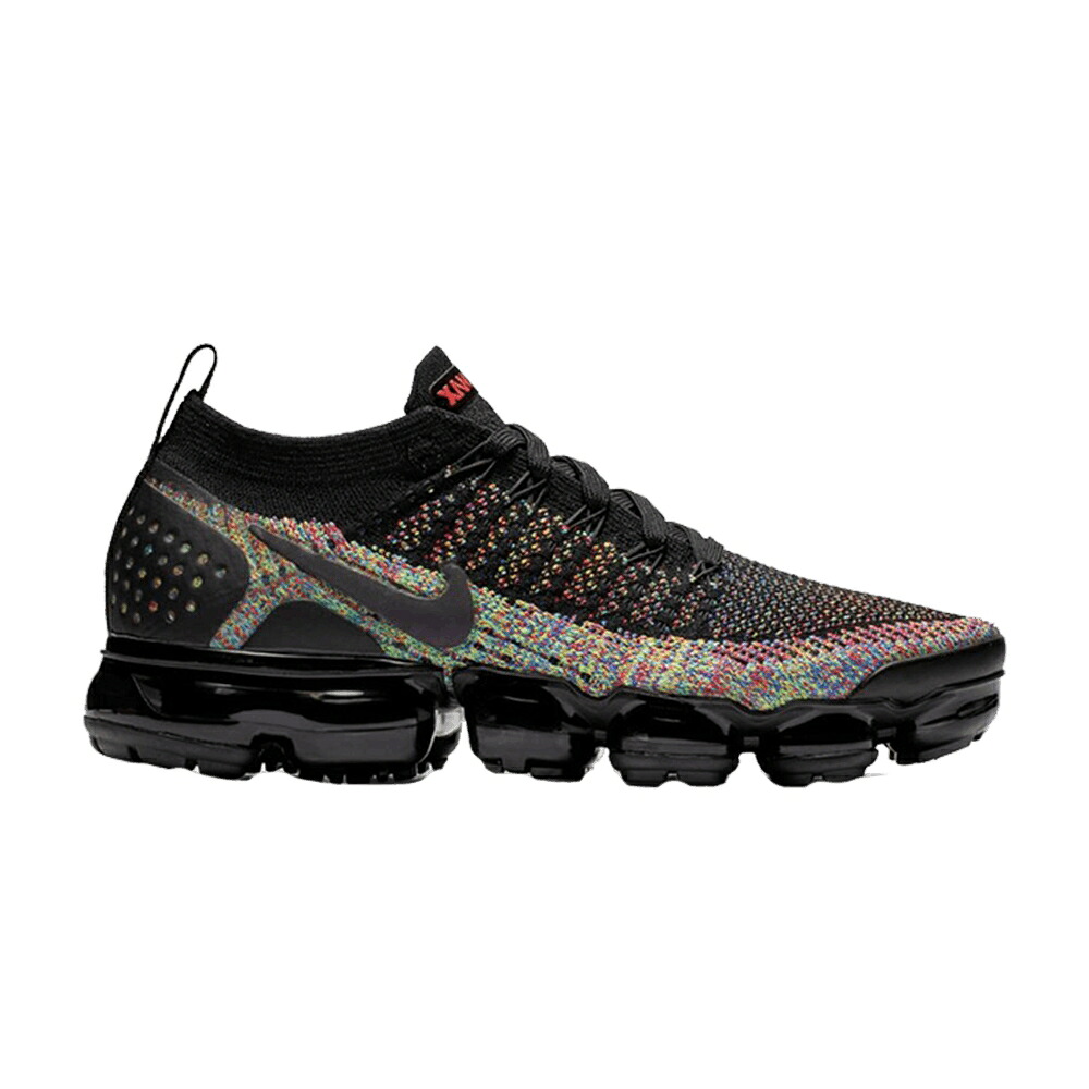 ナイキ 飛球編み物 黒いこと 黒いこと サクラ色 エアヴェイパーマックス \u0027BLACK MULTICOLOR\u0027 スニーカー レディース NIKE WMNS AIR VAPORMAX FLYKNIT 2 / BLACK BLACK RACER PINK
