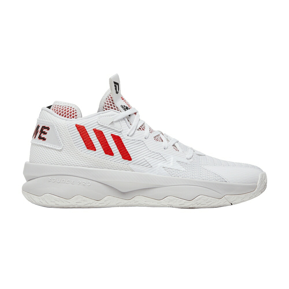 アディダス 白色 ホワイト 赤 レッド コア 黒色 ブラック 'DAME TIME' スニーカー メンズ ADIDAS DAME 8 / WHITE VIVID RED CORE BLACK