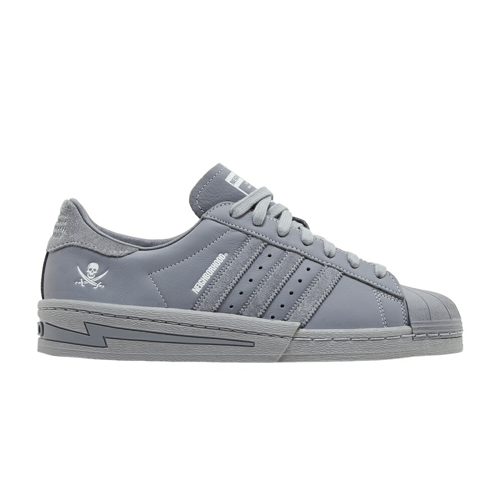 アディダス スーパースター 灰色 グレー 白色 ホワイト CEMENT GREY スニーカー メンズ ADIDAS NEIGHBORHOOD X SUPERSTAR / GREY GREY CLOUD WHITE