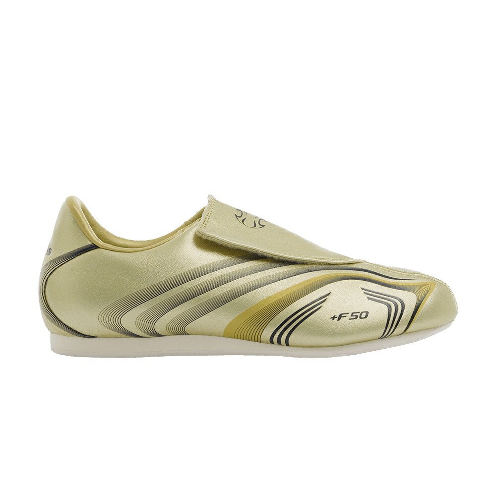 アディダス ゴールド コア 黒色 ブラック 'GOLD BLACK' スニーカー レディース ADIDAS WMNS TAEKWONDO F50 METALLIC / GOLD METALLIC CORE BLACK OFF