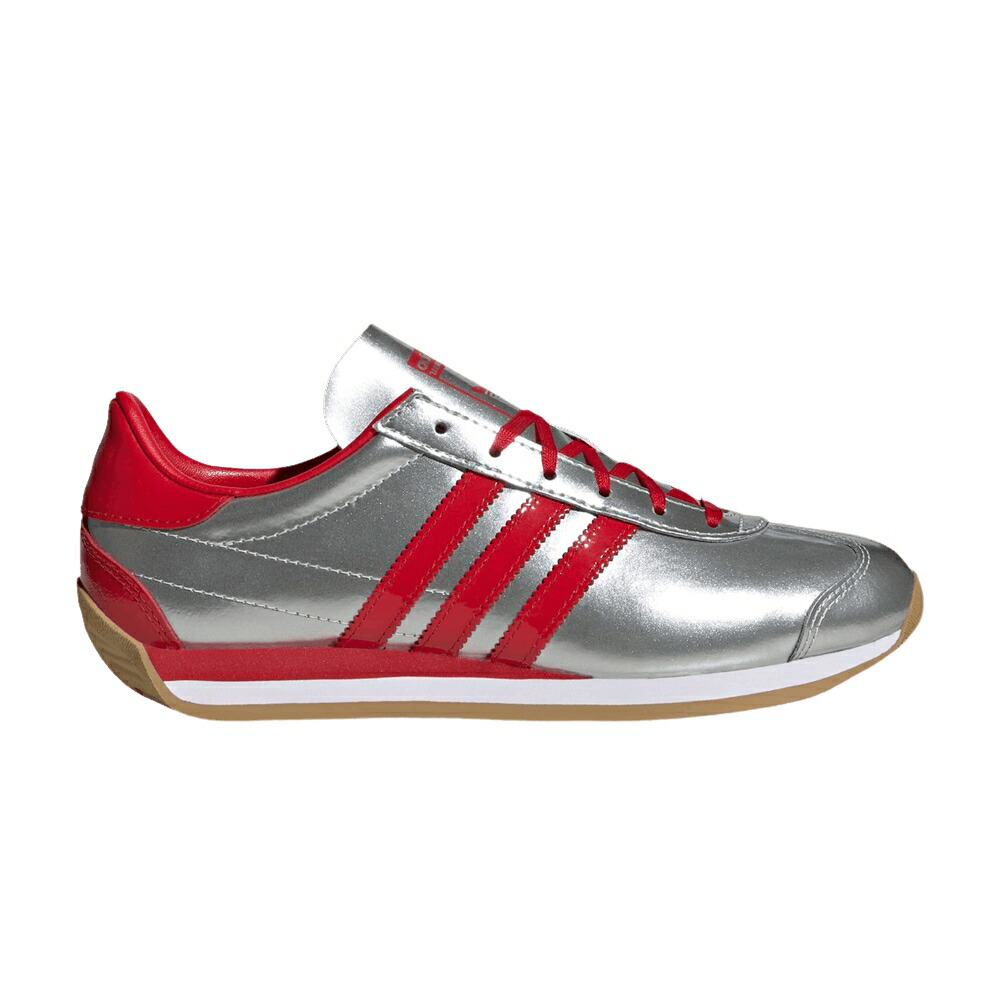 アディダス カントリー 銀色 シルバー ILVER SCARLET スニーカー レディース ADIDAS WMNS COUNTRY OG / SILVER METALLIC BETTER SCARLET