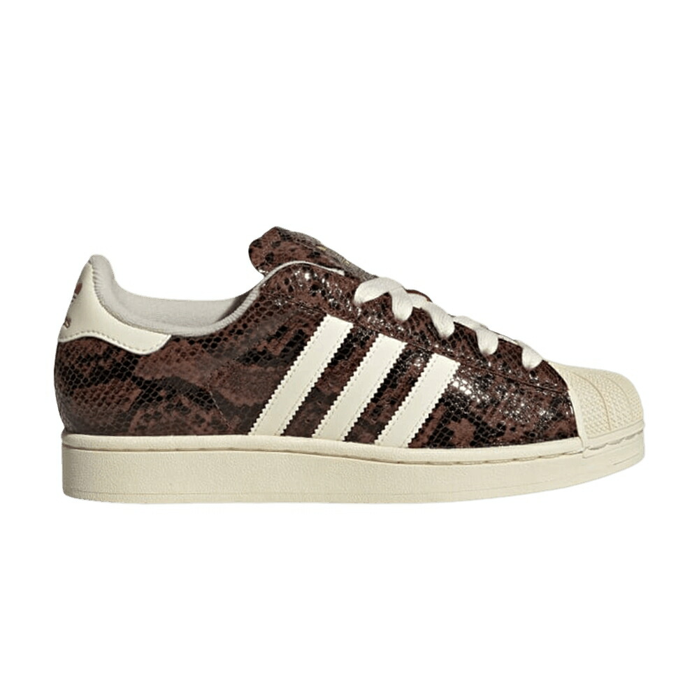 アディダス スーパースター 茶色 ブラウン クリーム 白色 ホワイト NAKESKIN BROWN スニーカー レディース ADIDAS WMNS SUPERSTAR 2 / PRELOVED BROWN CREAM WHITE
