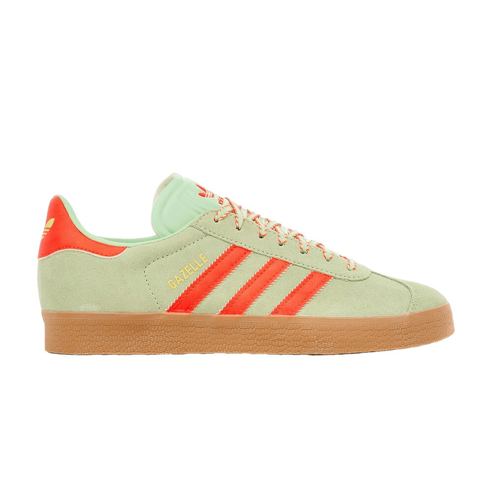 アディダス ガゼル 橙 オレンジ 緑 グリーン 'GREEN GUM' スニーカー レディース ADIDAS WMNS GAZELLE ORANGE / SEMI GREEN SEMI ORANGE GUM