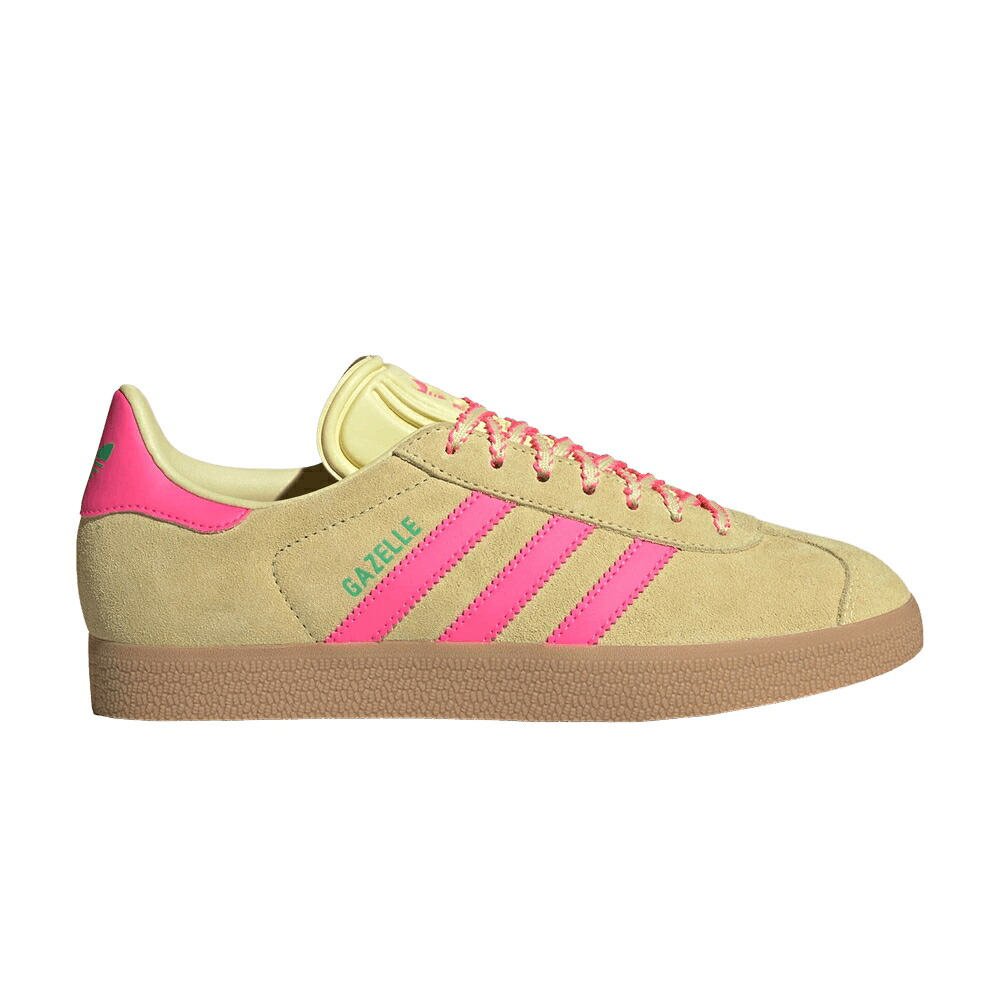 アディダス ガゼル 黄色 イエロー ピンク 'YELLOW PINK' スニーカー レディース ADIDAS WMNS GAZELLE LUCID / YELLOW LUCID PINK GUM
