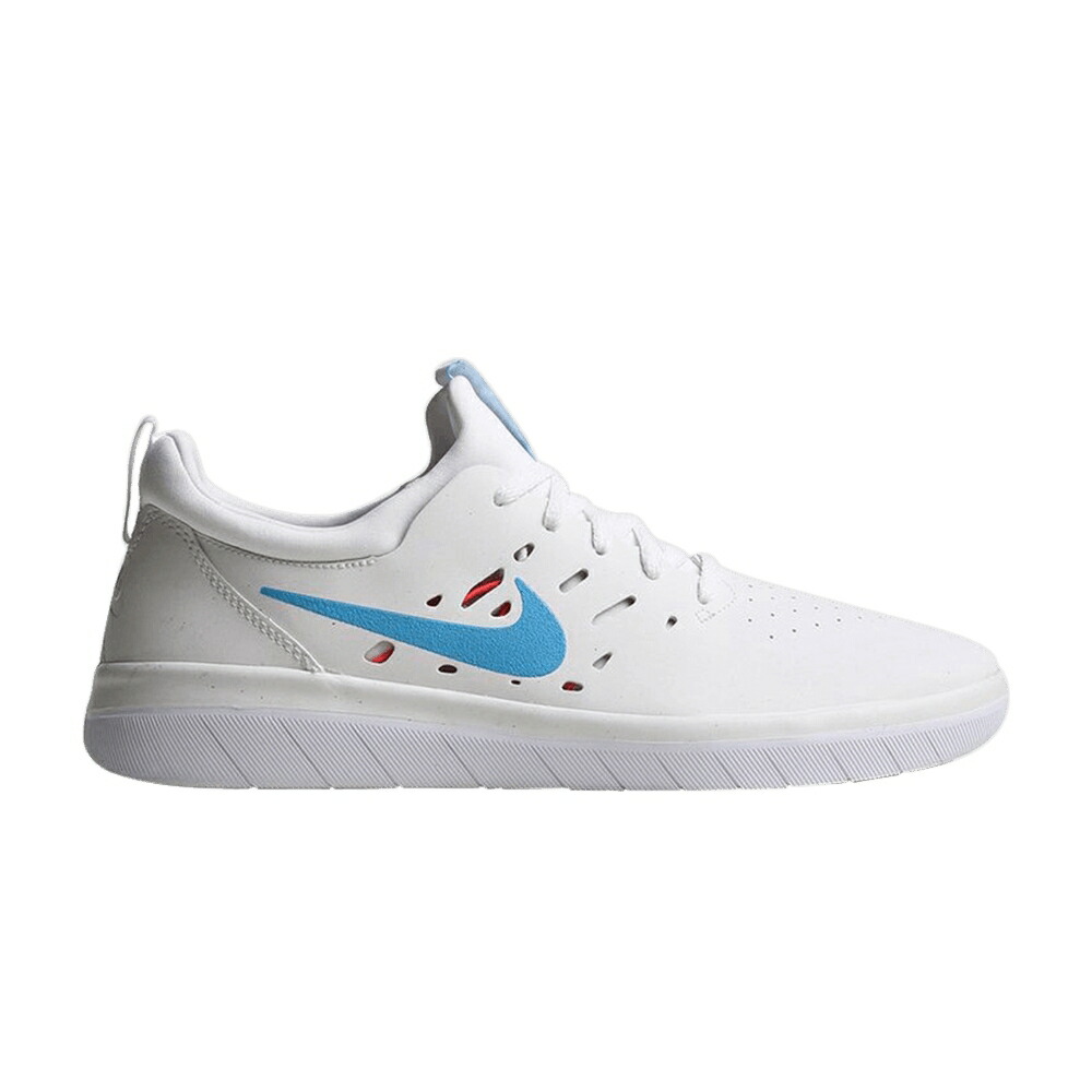 ナイキ エスビー フリー 白色 ホワイト 青色 ブルー BLUE FURY スニーカー メンズ NIKE SB NYJAH FREE / SUMMIT WHITE LIGHT BLUE FURY