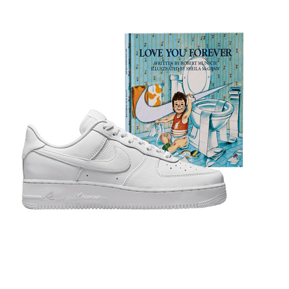 ナイキ 白いこと 白いこと 空軍 \u0027CERTIFIED BOY\u0027 スニーカー メンズ NIKE NOCTA X AIR FORCE 1 LOW LOVER WITH LOVE YOU FOREVER BOOK / WHITE WHITE COBALT TINT WHITE