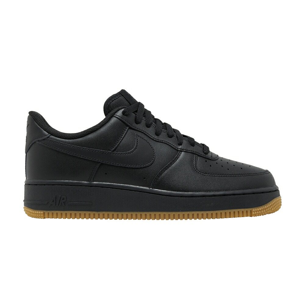 ナイキ 黒色 ブラック 茶色 ブラウン エアフォース 07 BLACK GUM スニーカー メンズ NIKE AIR FORCE 1 / BLACK GUM LIGHT BROWN BLACK