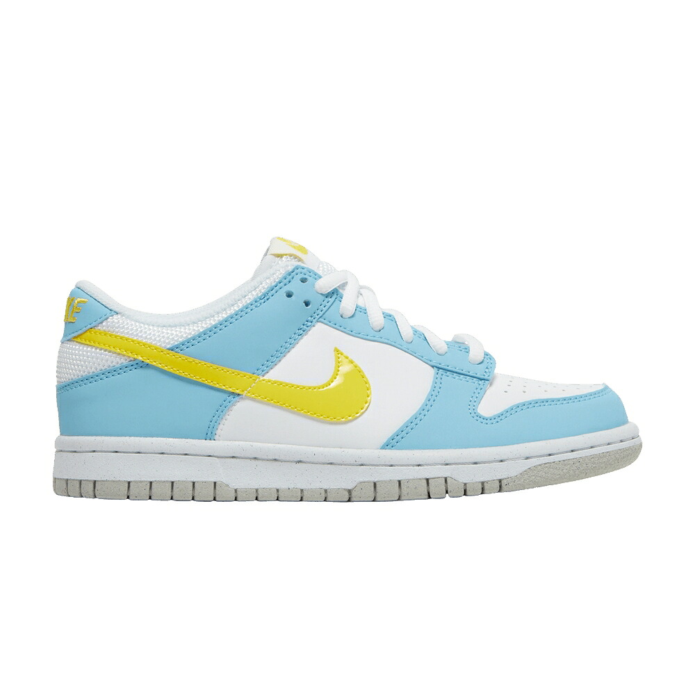 ナイキ ダンク 青色 ブルー 白色 ホワイト 灰色 グレー 黄色 イエロー ダンクロー 'HOMER' ジュニア キッズ NIKE DUNK LOW NEXT NATURE GS / BLUE CHILL WHITE GREY FOG YELLOW ベビー マタニティ スニーカー