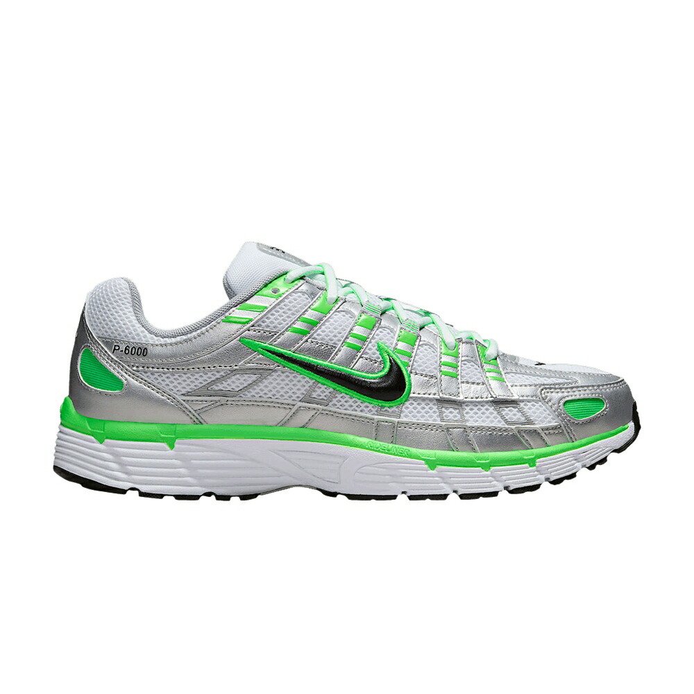 ナイキ 銀色 シルバー 緑 グリーン 白色 ホワイト METALLIC STRIKE スニーカー メンズ NIKE P-6000 SE SILVER GREEN / METALLIC SILVER WHITE GREEN