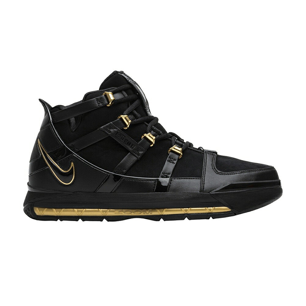 ナイキ ズーム レブロン 黒色 ブラック ゴールド METALLIC GOLD スニーカー メンズ NIKE ZOOM LEBRON 3 RETRO 2018 / BLACK METALLIC GOLD BLACK