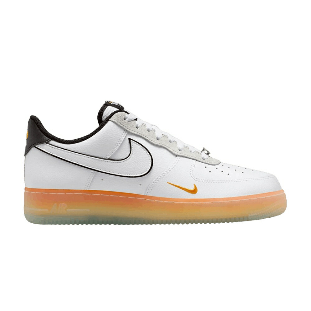 ナイキ 白色 ホワイト 黒色 ブラック 橙 オレンジ エアフォース 'BASKETBALL WHITE' スニーカー メンズ NIKE AIR FORCE 1 LOW / WHITE BLACK ORANGE PEEL WHITE