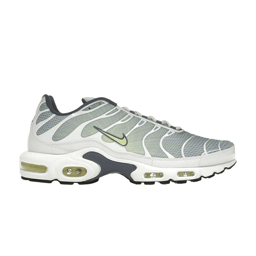 ナイキ マックス 灰色 グレー 銀色 スチール 白色 ホワイト ライム エアマックスプラス PEBBLE LIME スニーカー メンズ NIKE AIR MAX PLUS GREY / PEBBLE GREY STEEL WHITE LIME
