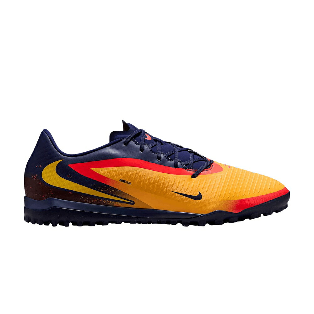 ナイキ アカデミー レーザー 橙 オレンジ 青色 ブルー PRECISION PRESSURE スニーカー メンズ NIKE ERLING HAALAND X PHANTOM 6 LOW ACADEMY TF UNDER / LASER ORANGE BLUE VOID LEMON