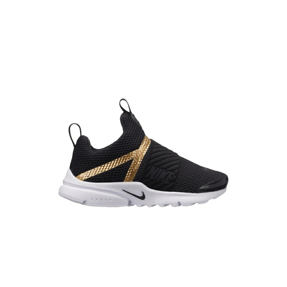 ナイキ プレスト 黒色 ブラック ゴールド 白色 ホワイト 'METALLIC GOLD' ジュニア キッズ NIKE PRESTO EXTREME PS / BLACK BLACK METALLIC GOLD WHITE ベビー マタニティ スニーカー
