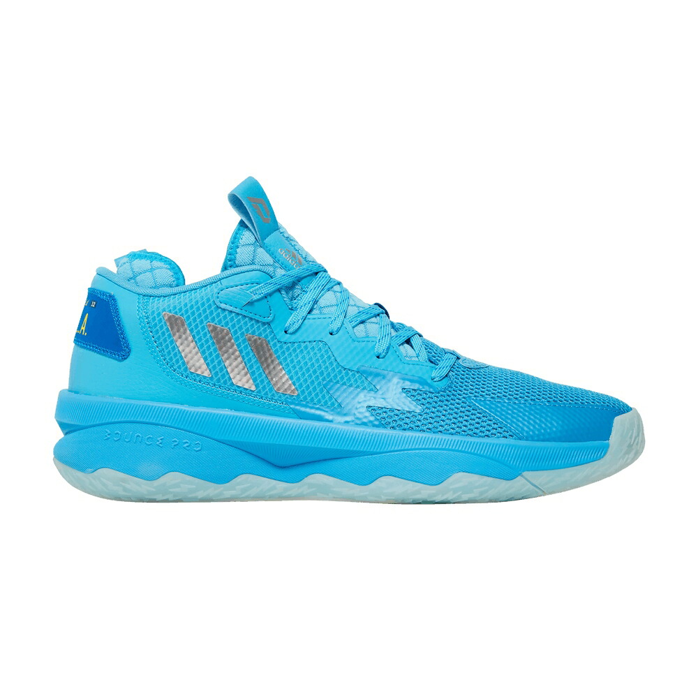アディダス シアン 銀色 シルバー YOUNG DOLLA スニーカー メンズ ADIDAS DAME 8 / SIGNAL CYAN SILVER METALLIC