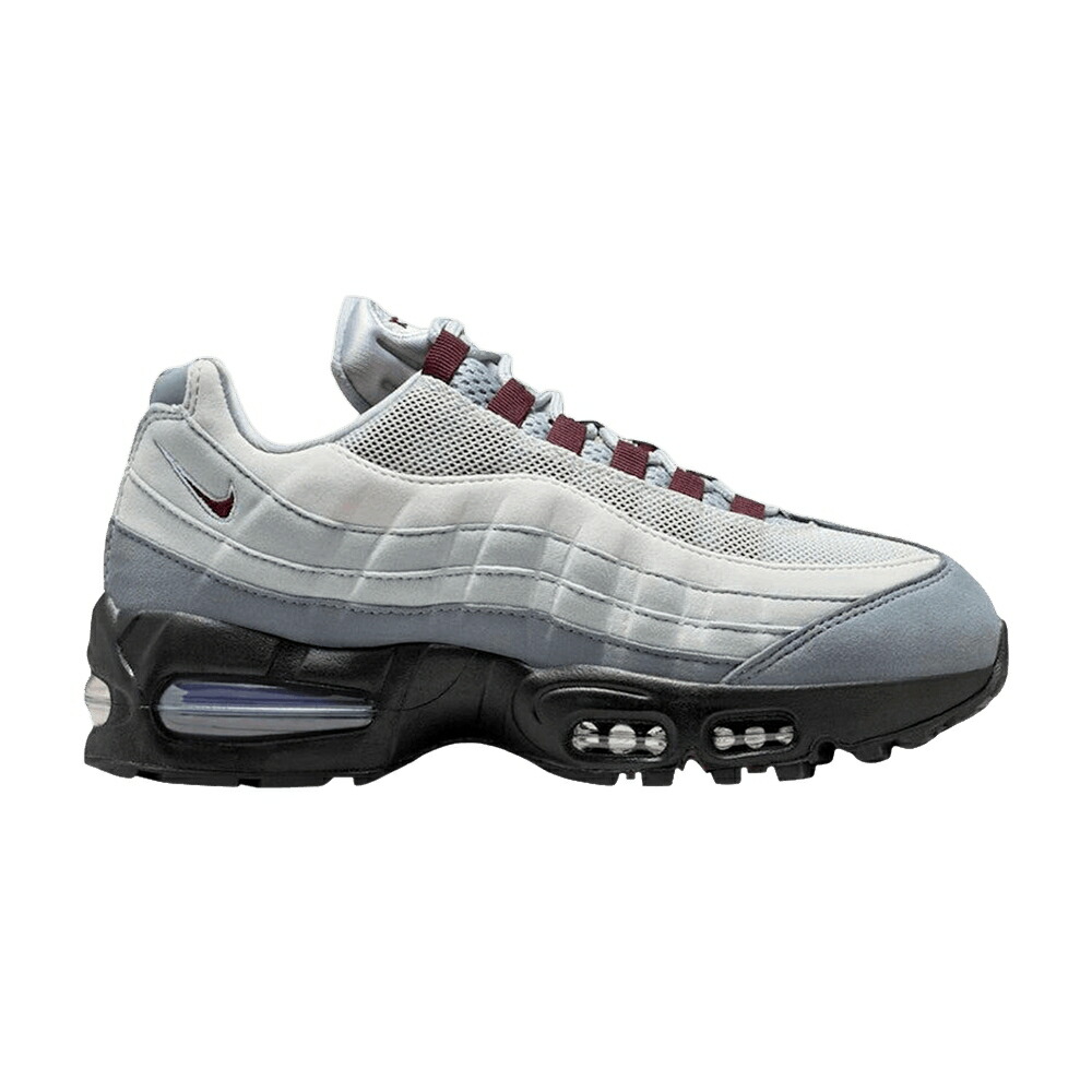 ナイキ マックス バブル 灰色 グレー ワイン色 バーガンディー エアマックス 'BIG CRUSH' スニーカー レディース NIKE WMNS AIR MAX 95 BUBBLE - SMOKE GREY BURGUNDY / SMOKE GREY BURGUNDY CRUSH LIGHT