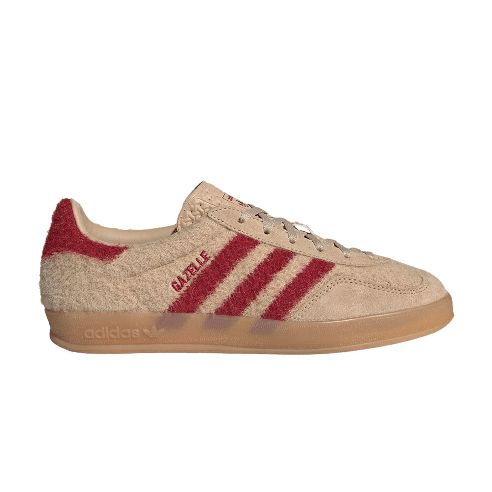 アディダス ガゼル 赤 赤いこと 神通力 ベージュ 野球クラブ 白星 \u0027BEIGE GUM\u0027 スニーカー レディース ADIDAS WMNS GAZELLE BOLD RED / MAGIC BEIGE TEAM VICTORY RED GUM
