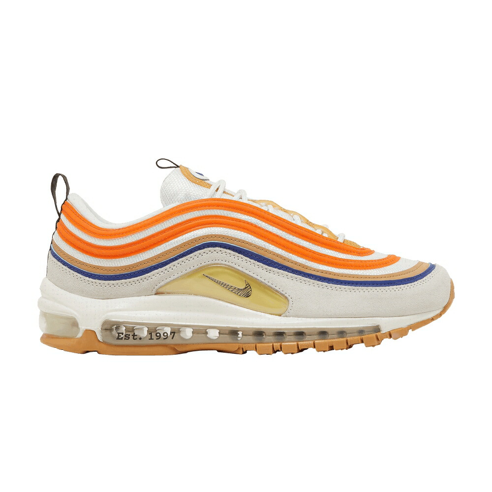 ナイキ マックス 白色 ホワイト 黒色 ブラック 橙 オレンジ エアマックス FRANK RUDY スニーカー メンズ NIKE AIR MAX 97 / SUMMIT WHITE BLACK SAFETY ORANGE
