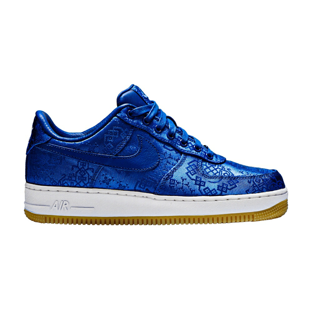 ナイキ クロット 青色 ブルー 白色 ホワイト エアフォース ROYAL SILK スニーカー メンズ NIKE CLOT X AIR FORCE 1 PRM / UNIVERSITY BLUE WHITE GUM
