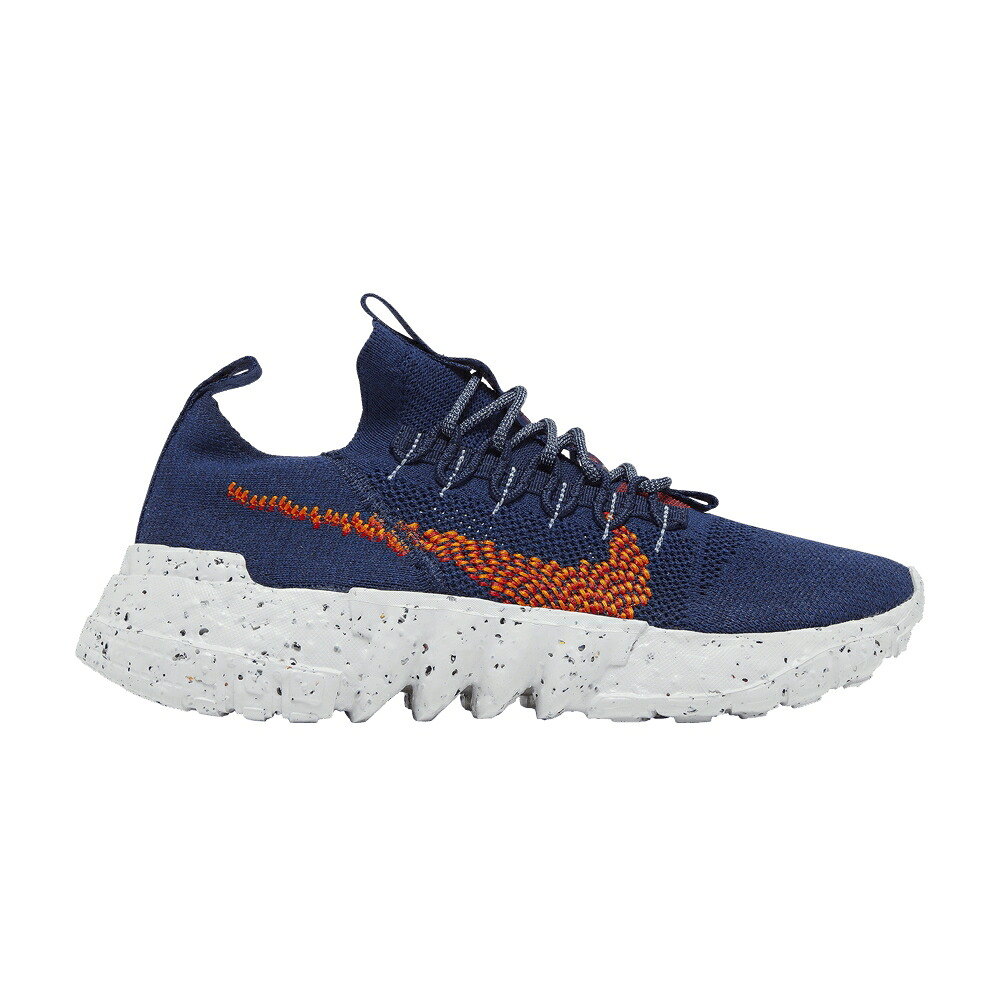 ナイキ 紺色 米国海軍 橙 オレンジ色 \u0027MIDNIGHT ORANGE\u0027 スニーカー メンズ NIKE SPACE HIPPIE 01 NAVY MAGMA / MIDNIGHT NAVY MAGMA ORANGE