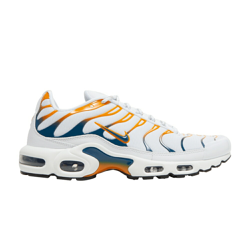 ナイキ マックス 白色 ホワイト 黒色 ブラック エアマックスプラス HIKING スニーカー メンズ NIKE AIR MAX PLUS / WHITE KUMQUAT BLACK MARINA
