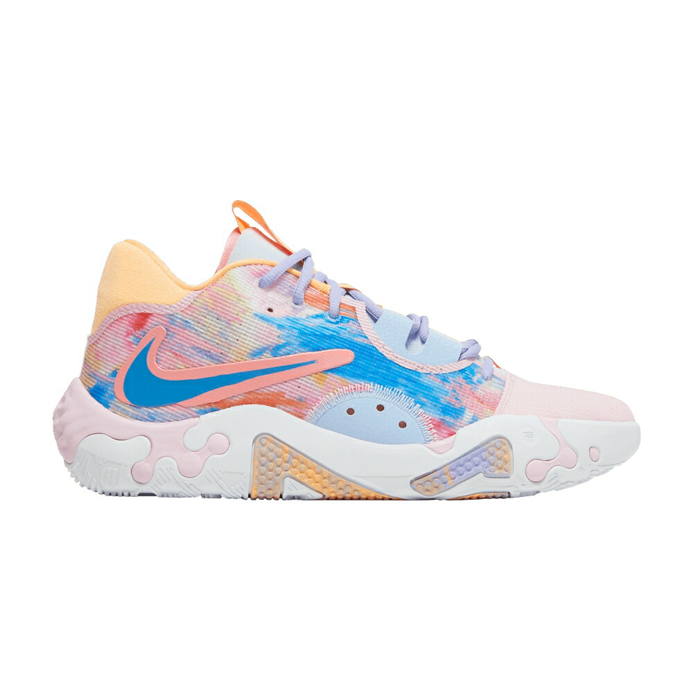 ナイキ 白色 ホワイト 青色 ブルー ピンク PAINTED SWOOSH スニーカー メンズ NIKE PG 6 / WHITE LIGHT PHOTO BLUE SOFT PINK