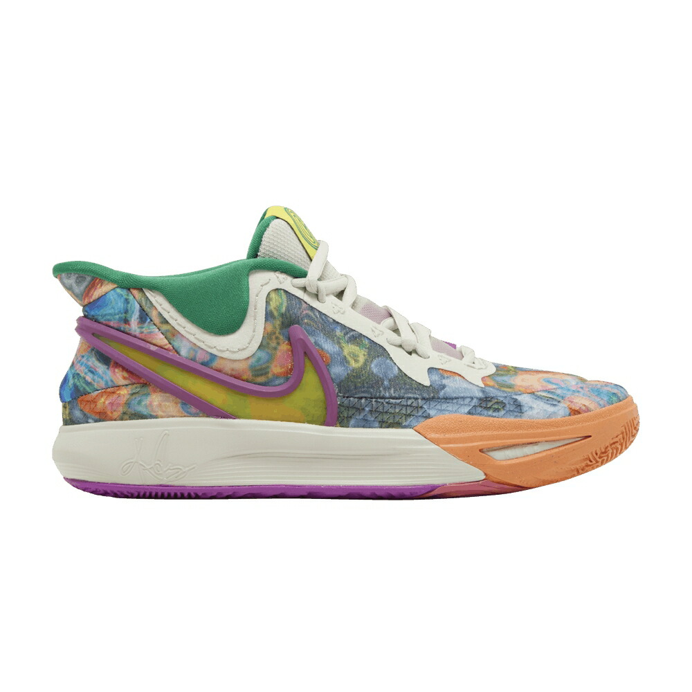 ナイキ カイリー 橙 オレンジ色 \u0027CIRCLE LIFE\u0027 御坊っちゃん キッズ NIKE KYRIE 8 GO GS OF / LIGHT BONE MALACHITE ORANGE もの言う花 マタニティ スニーカー 靴-スニーカー