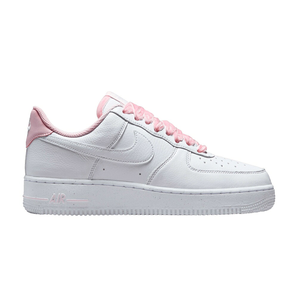 ナイキ 白いこと 白いこと サクラ色 空軍 \u0027PINK LACES\u0027 スニーカー レディース NIKE WMNS AIR FORCE 1 LOW VELVET / WHITE PINK FOAM