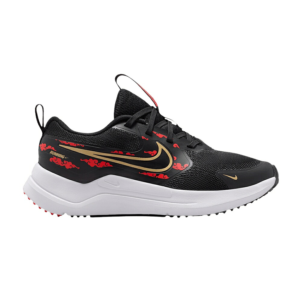 ナイキ 黒色 ブラック 赤 レッド 'BLACK RED' ジュニア キッズ NIKE COSMIC RUNNER GS UNIVERSITY / BLACK UNIVERSITY RED METALLIC ベビー マタニティ スニーカー|スニケス