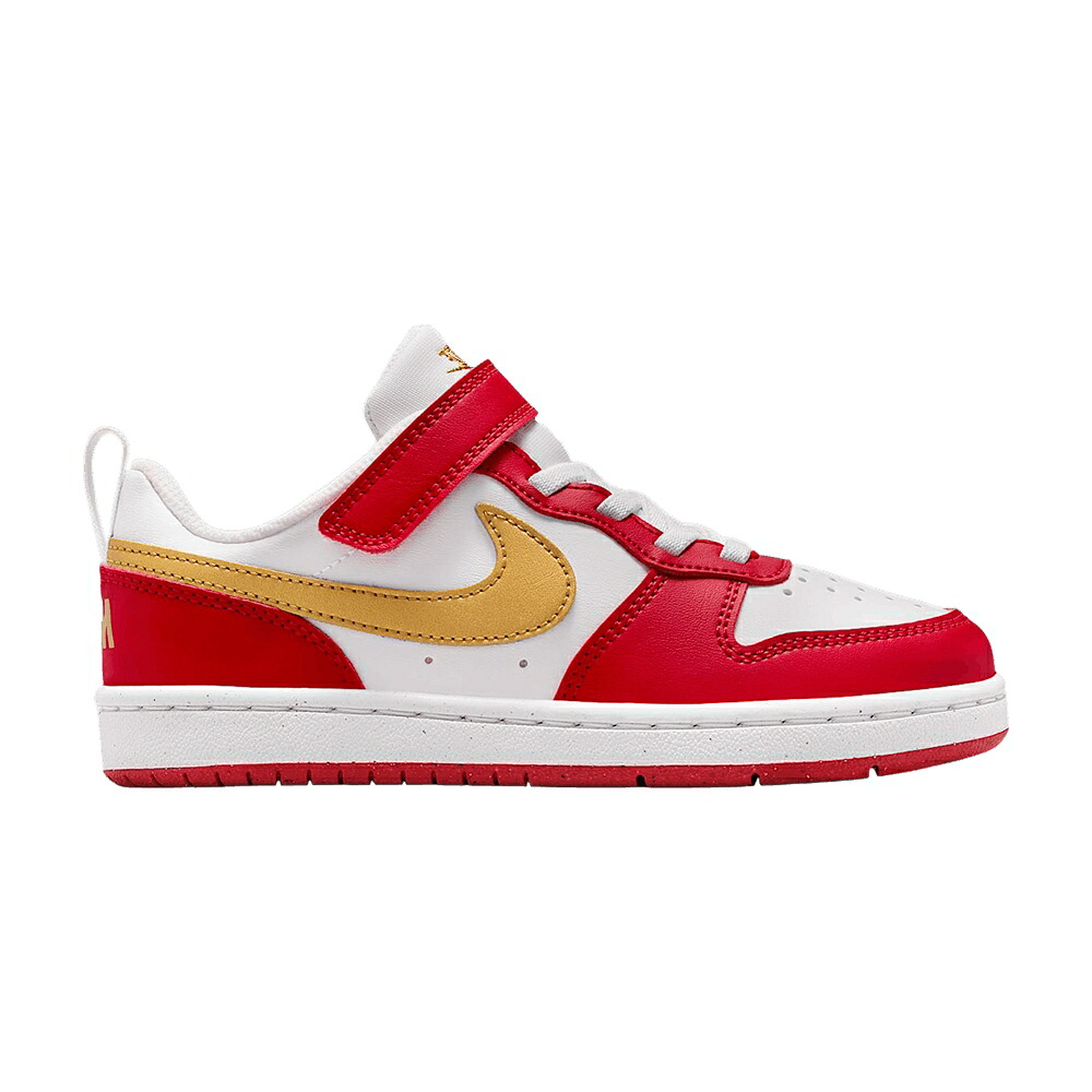 ナイキ コート 白色 ホワイト 赤 レッド コートバーロウ 'WHITE RED' ジュニア キッズ NIKE COURT BOROUGH LOW RECRAFT PS UNIVERSITY / WHITE UNIVERSITY RED WHITE ベビー マタニティ スニーカー|スニケス