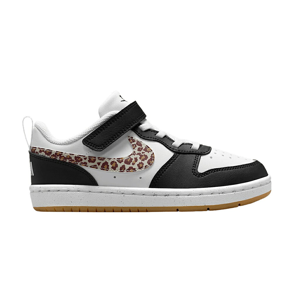 ナイキ コート 黒色 ブラック 白色 ホワイト 茶色 ブラウン コートバーロウ 'BLACK WHITE' ジュニア キッズ NIKE COURT BOROUGH LOW PS / BLACK WHITE GUM MEDIUM BROWN ベビー マタニティ スニーカー