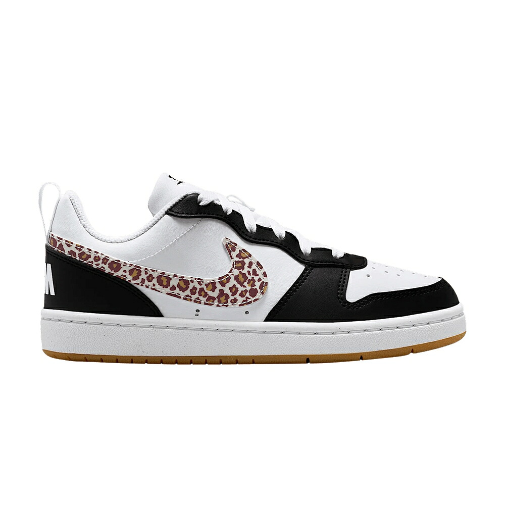 ナイキ コート 黒色 ブラック 白色 ホワイト 茶色 ブラウン コートバーロウ 'BLACK WHITE' ジュニア キッズ NIKE COURT BOROUGH LOW GS / BLACK WHITE GUM MEDIUM BROWN ベビー マタニティ スニーカー
