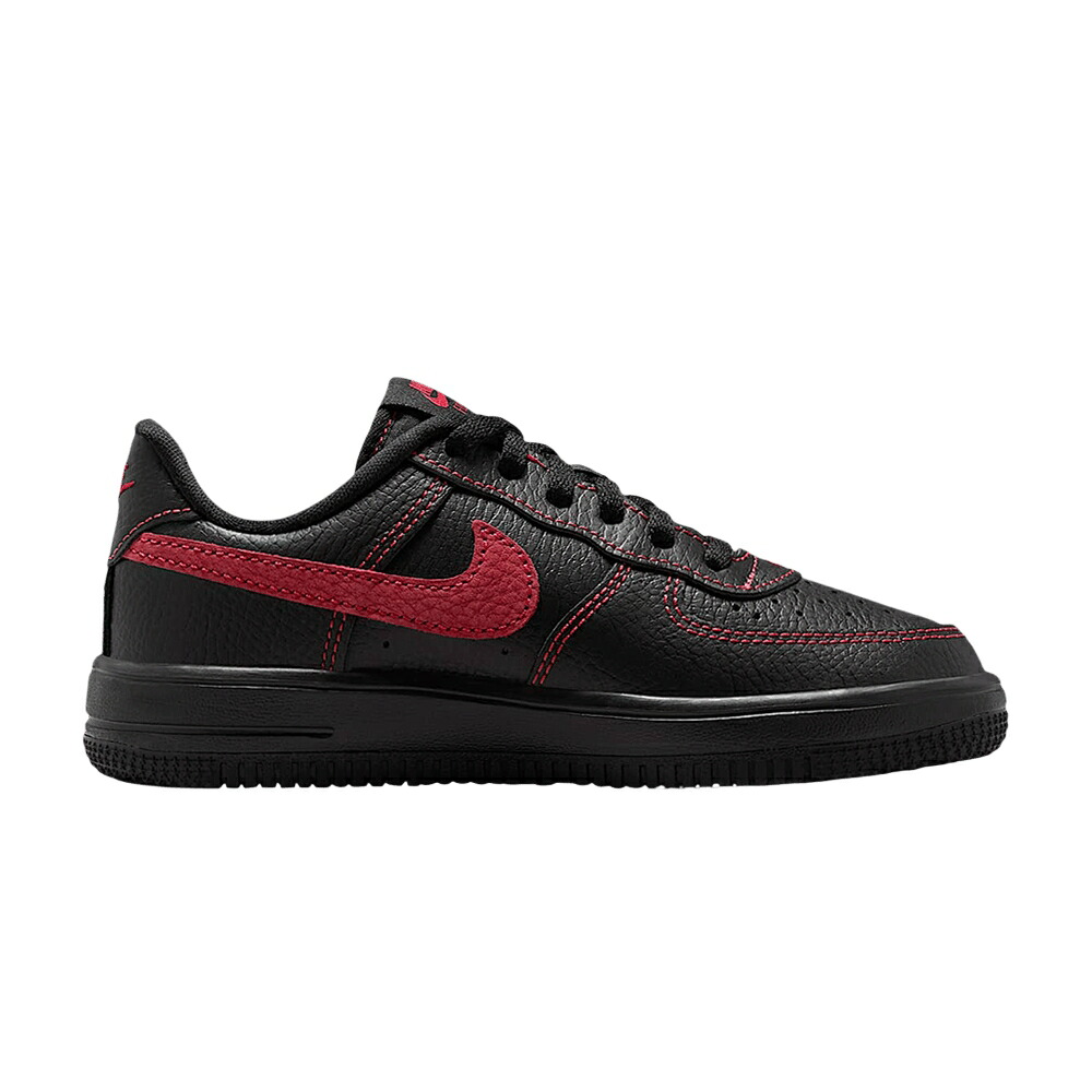ナイキ 黒色 ブラック 赤 レッド 'BLACK RED' ジュニア キッズ NIKE FORCE 1 LOW LV8 3 PS UNIVERSITY / BLACK BLACK BLACK UNIVERSITY RED ベビー マタニティ スニーカー