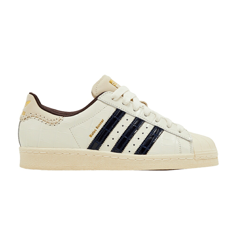 アディダス はやりっ児 白いこと 白いこと 紺色 米国海軍 \u0027CROC WHITE\u0027 スニーカー メンズ ADIDAS WALES BONNER X SUPERSTAR - WONDER / WONDER WHITE COLLEGIATE NAVY スニーカー-靴-メンズ靴