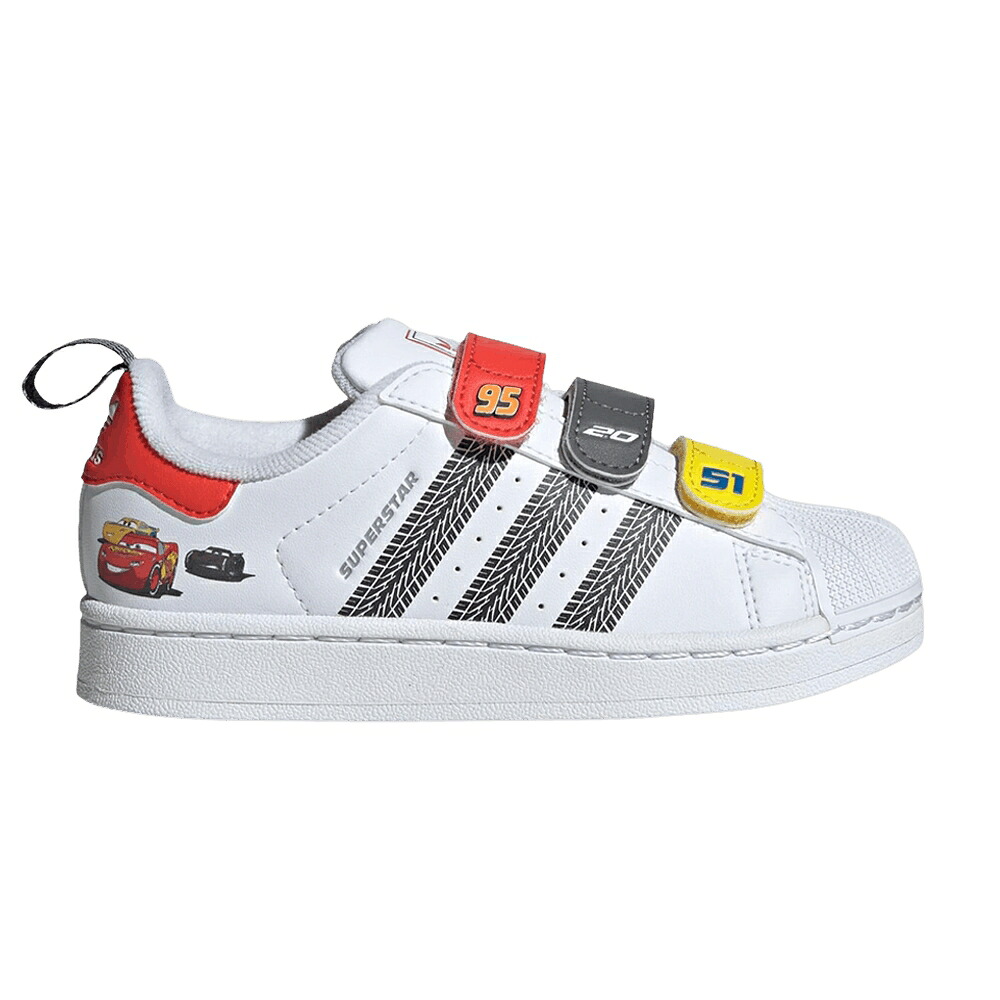 アディダス はやりっ子 白いこと 白いこと 赤 赤いこと スニーカー メンズ ADIDAS CARS X SUPERSTAR II COMFORT CLOSURE K / CLOUD WHITE BRIGHT RED