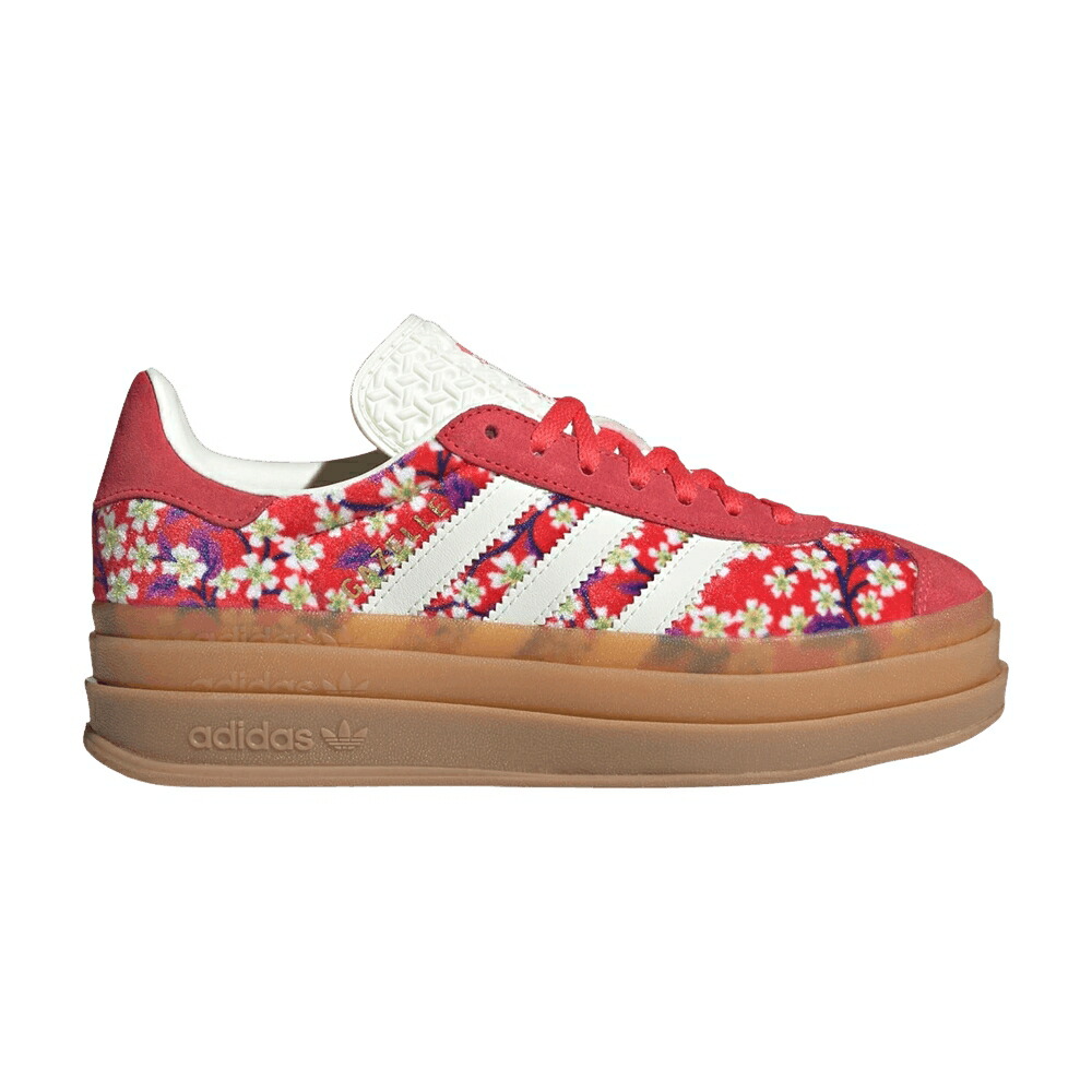アディダス ガゼル 白色 ホワイト 'FLORAL' スニーカー メンズ ADIDAS LIBERTY LONDON X GAZELLE BOLD J / SUPPLIER COLOUR OFF WHITE
