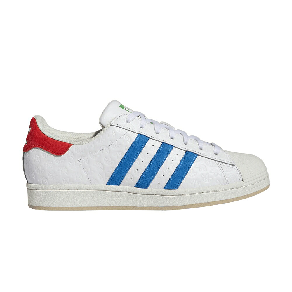 アディダス スーパースター 白色 ホワイト 赤 レッド 緑 グリーン 'DEBOSSED TREFOIL' スニーカー メンズ ADIDAS SUPERSTAR / FOOTWEAR WHITE RED GREEN|スニケス
