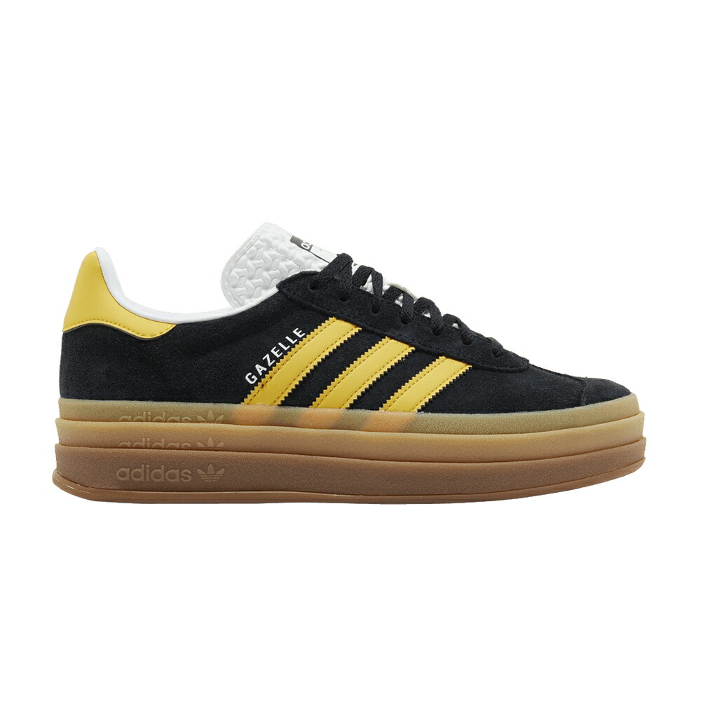 アディダス ガゼル コア 黒色 ブラック ゴールド 白色 ホワイト BLACK GOLD スニーカー レディース ADIDAS WMNS GAZELLE BOLD / CORE BLACK BOLD GOLD CLOUD WHITE