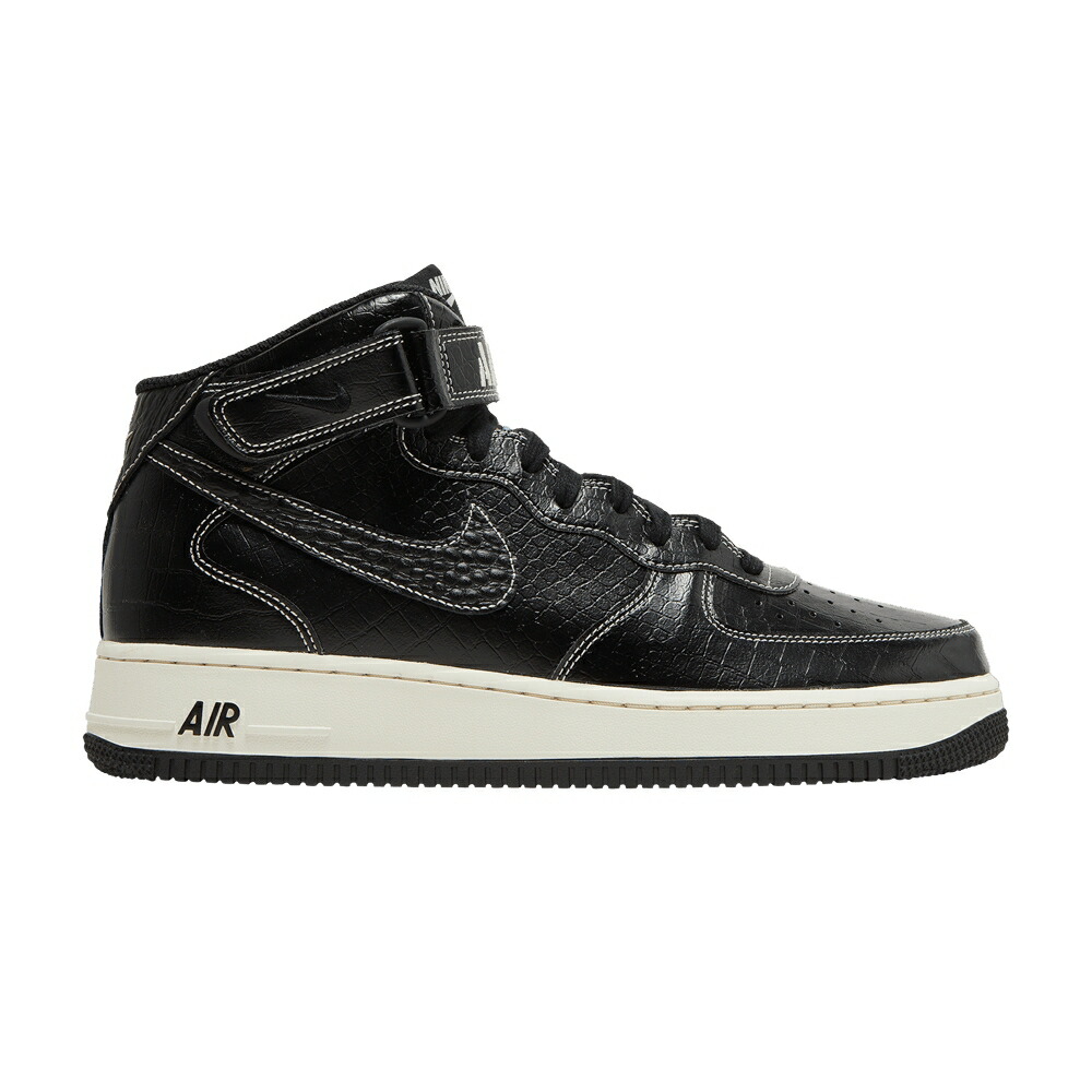 ナイキ ミッド 黒色 ブラック アイボリー エアフォース 07 OUR 1 スニーカー メンズ NIKE AIR FORCE 1 MID LV8 / BLACK BLACK PALE IVORY