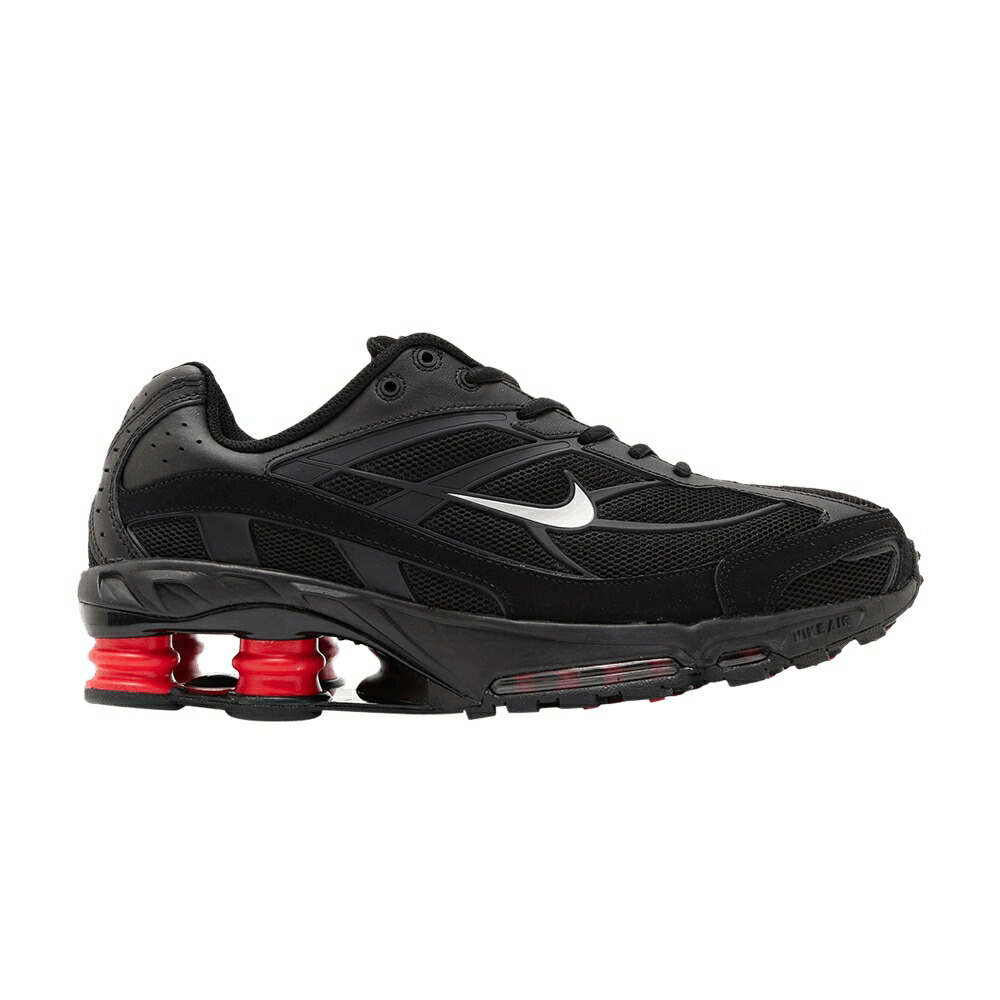 ナイキ ショックス 黒色 ブラック BLACK RED スニーカー メンズ NIKE SHOX RIDE 2 UNIVERSITY / BLACK METALLIC MEDIUM ASH