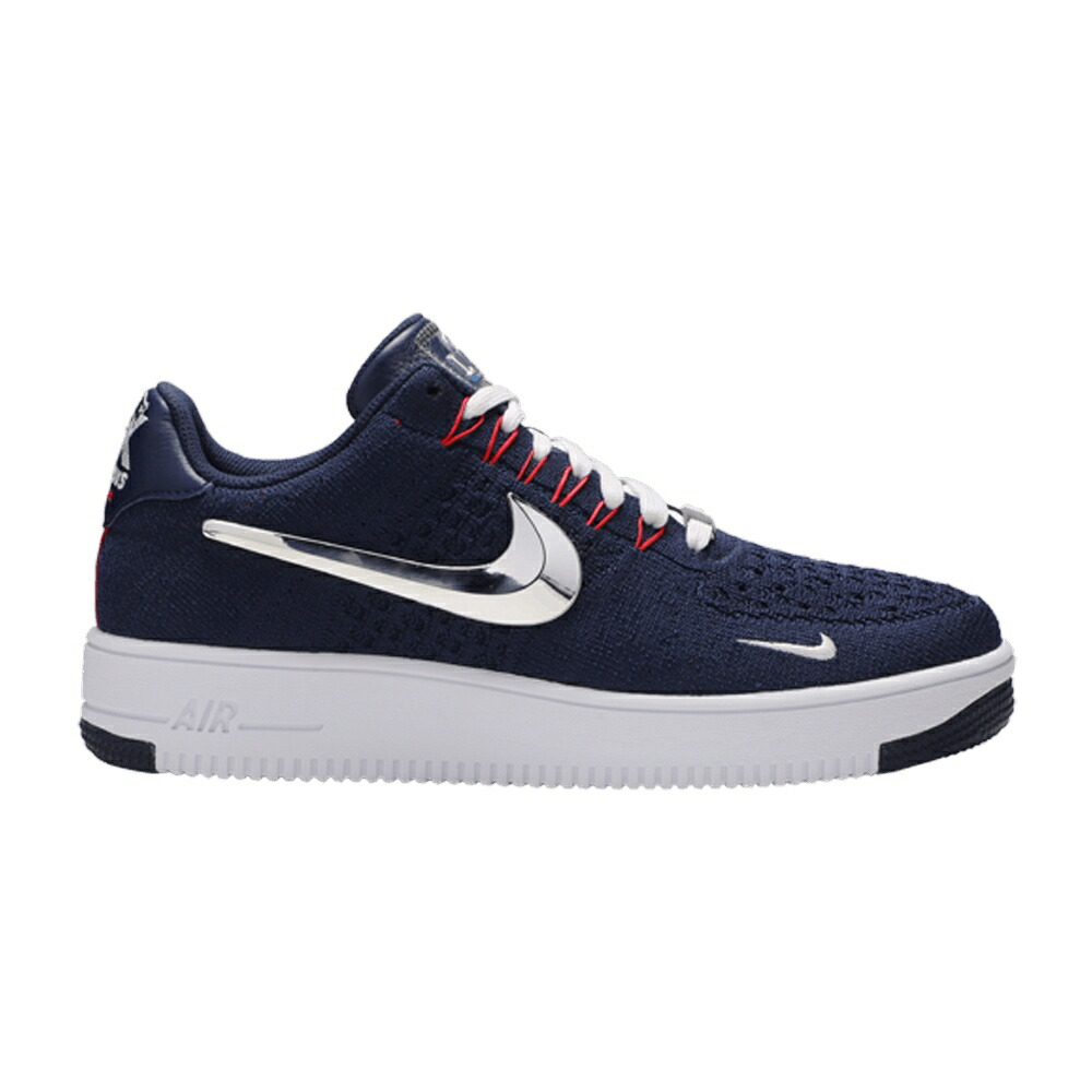 ナイキ ペイトリオッツ ウルトラ フライニット カレッジ エアフォース 6X CHAMPS スニーカー メンズ NIKE PATRIOTS X AIR FORCE 1 LOW ULTRA FLYKNIT / COLLEGE NAVU CHROME
