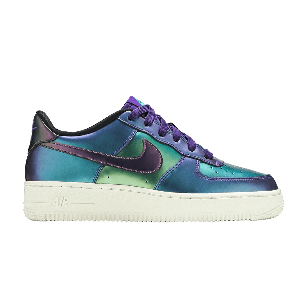 ナイキ 厚地の外套 紫 パープル 緑 緑であること 黒いこと 黒いこと 空軍 \u0027PURPLE GREEN\u0027 お坊っちゃん キッズ NIKE AIR FORCE 1 LOW LV8 GS NEPTUNE / COURT PURPLE NEPTUNE GREEN BLACK もの言う花 マタニティ スニーカー