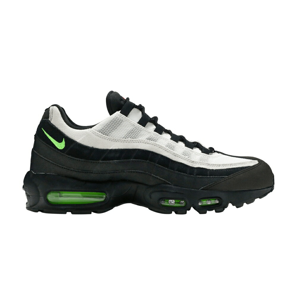 ナイキ マックス 黒色 ブラック 緑 グリーン 白色 ホワイト エアマックス ANTIFREEZE スニーカー メンズ NIKE AIR MAX 95 ESSENTIAL / BLACK VOLTAGE GREEN SUMMIT WHITE