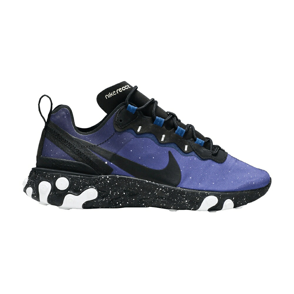 ナイキ リアクト 化学元素 青み 青色 黒いこと 黒いこと \u0027EQUINOX\u0027 スニーカー メンズ NIKE REACT ELEMENT 55 / BLUE VOID BLACK LIGHT CURRENT